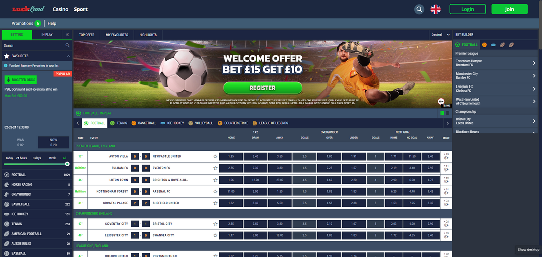 Luckland Sports Betting
