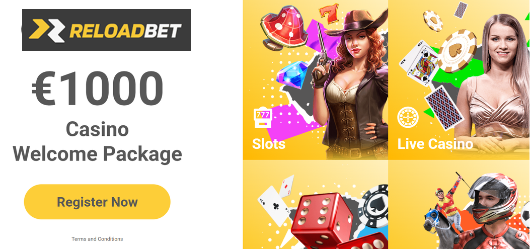 Reloadbet €1000 Casino Welcome Package